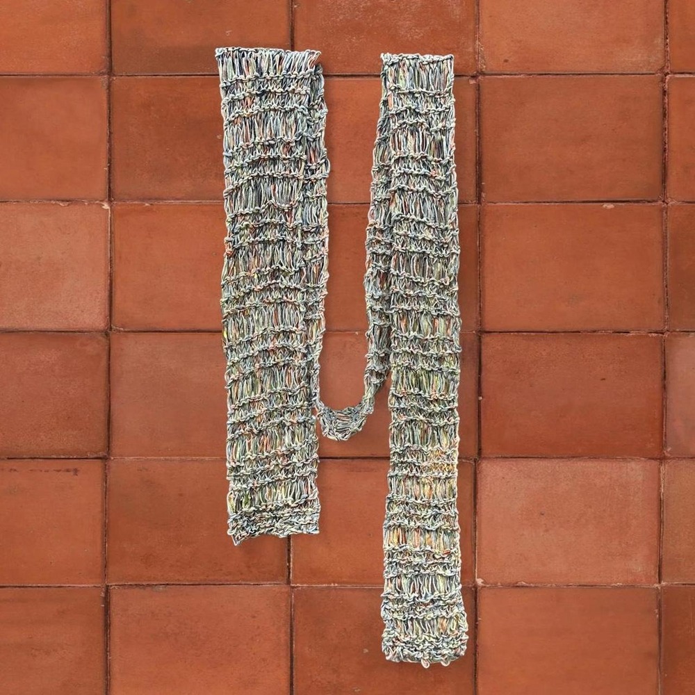 Y2K Grunge Forest Fairy Handwoven Skinny Scarf